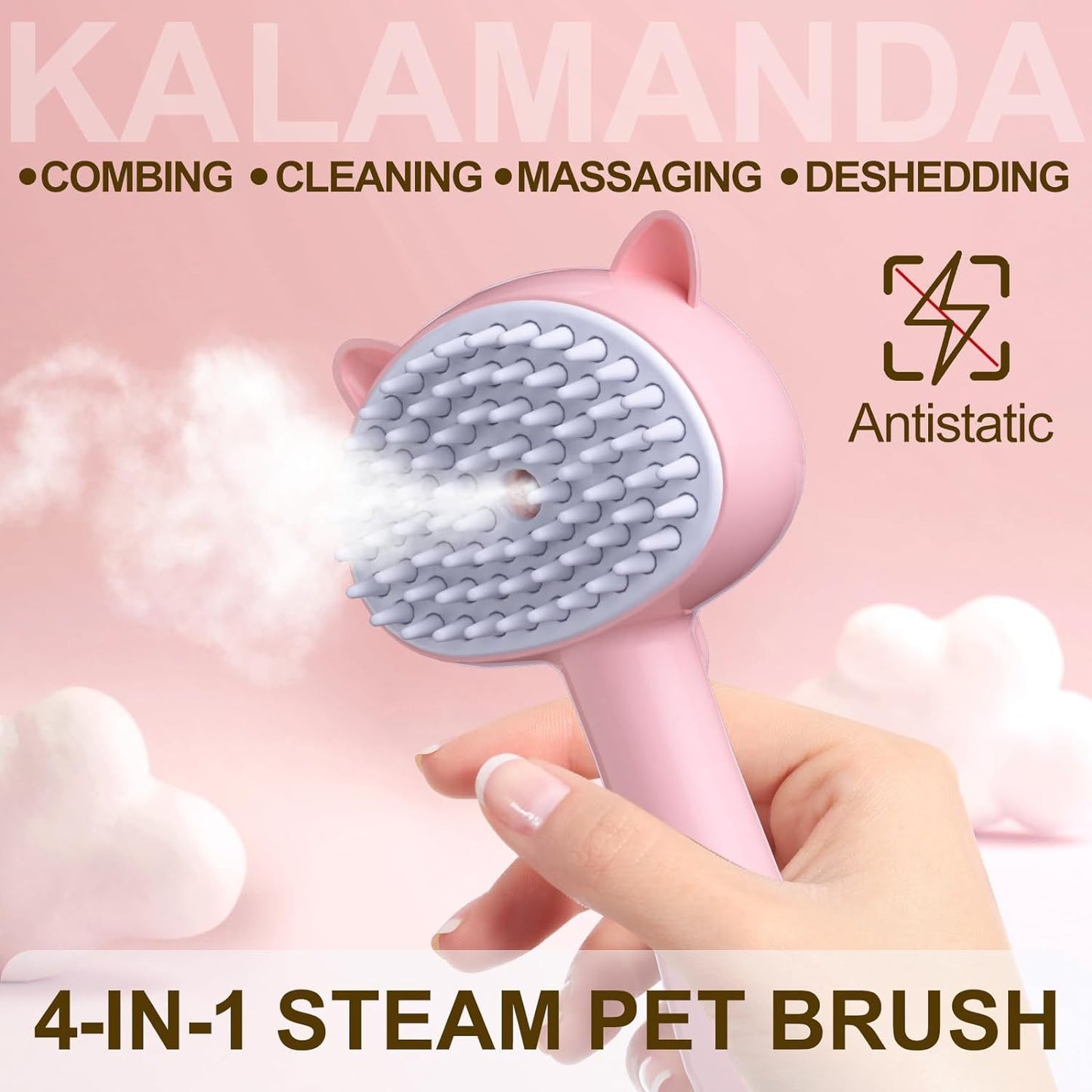 Soft Rubber-Bristled Steam Brush