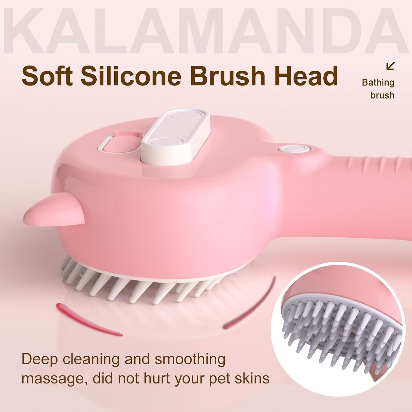 Soft Rubber-Bristled Steam Brush