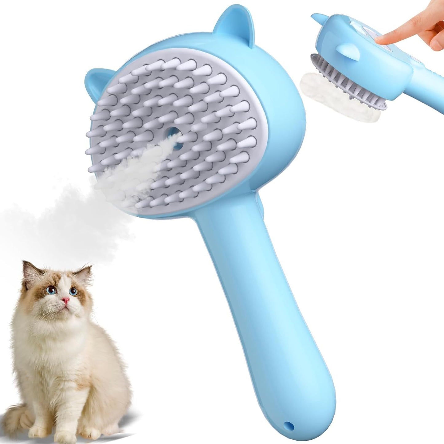 Soft Rubber-Bristled Steam Brush