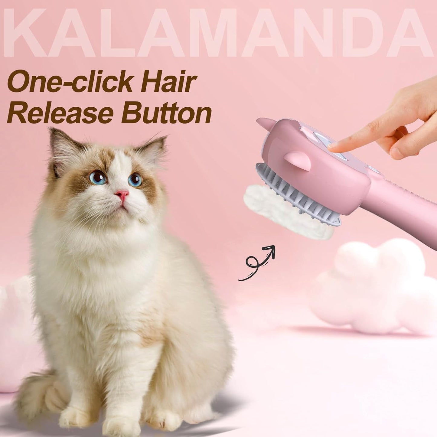 Soft Rubber-Bristled Steam Brush