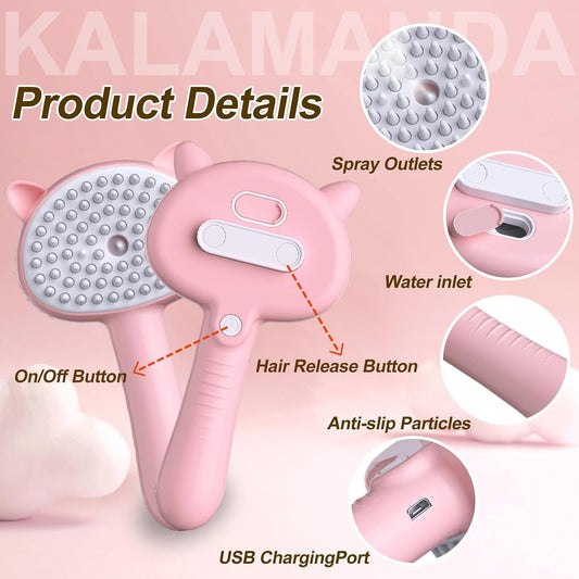 Soft Rubber-Bristled Steam Brush